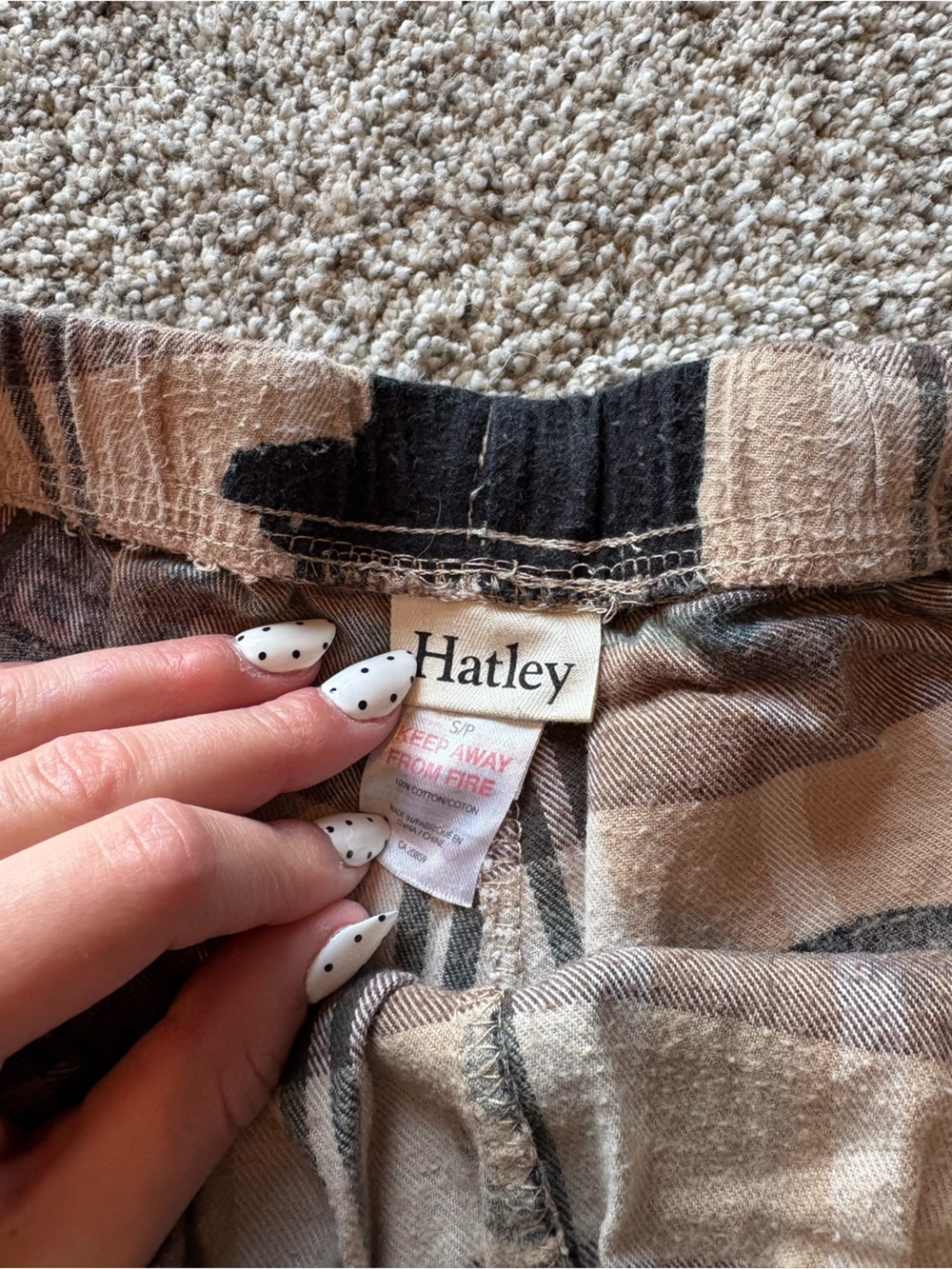 Hatley Black Tee with Plaid Bear Applique - Picture 6 of 7